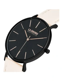 Watch With Nude Strap Tierra 40 MM In Black -Myer Clothing Shop 939906460 3 720x928