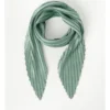 Basque Pleated Neckerchief Scarf In Olive
