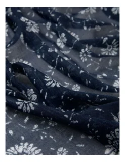 Basque Stamped Floral Scarf In Navy -Myer Clothing Shop 940057750 6 720x928