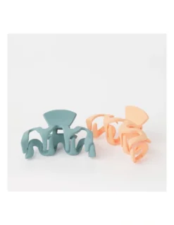 Squiggle Claw Clip 2 Pack In Blue -Myer Clothing Shop 940057930 940059190 3 1 720x928