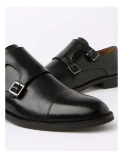 Blaine Double Monk Strap Slip On In Black -Myer Clothing Shop 940221910 5 720x928