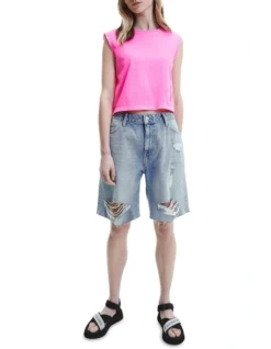 Calvin Klein Jeans 90s Straight Short In Light Blue