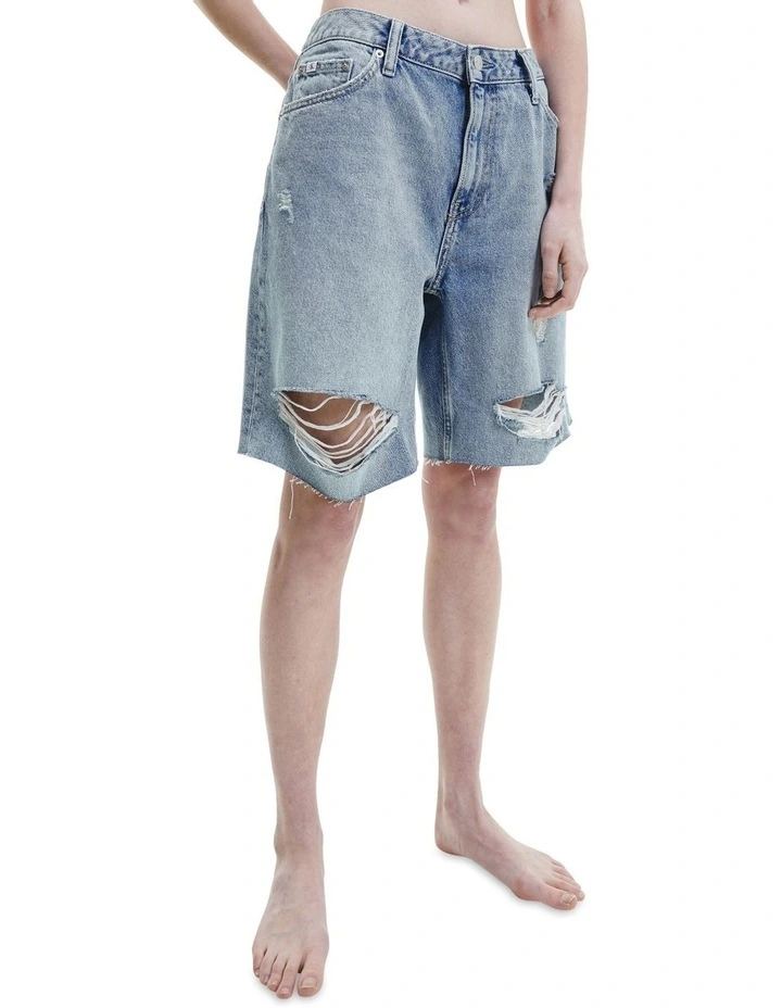 Calvin Klein Jeans 90s Straight Short In Light Blue 2 Calvin Klein Jeans 90s Straight Short In Light Blue - Image 2