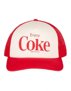 Enjoy Coke Sinclair Trucker Cap In Red/White