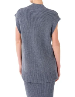 Knitted Vest In Grey Marle -Myer Clothing Shop 940593250 3 720x928