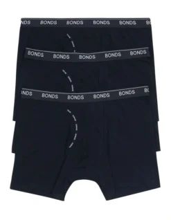 Bonds Guyfront Mid Trunk 3 Pack In Black