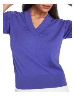 Nuala V Neck Knit In Baja -Myer Clothing Shop 941381110 4 1 720x928