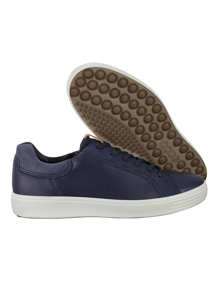 ECCO Soft 7 Contrast Heel Sneakers In Navy 5 ECCO Soft 7 Contrast Heel Sneakers In Navy - Image 5