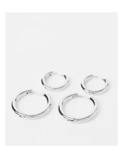 Click Hoop 2pk In Silver