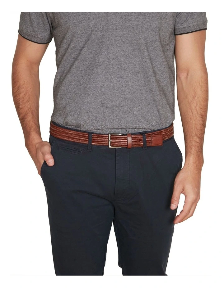 Van Heusen Woven Stretch Belt In Tan 4 Van Heusen Woven Stretch Belt In Tan - Image 4