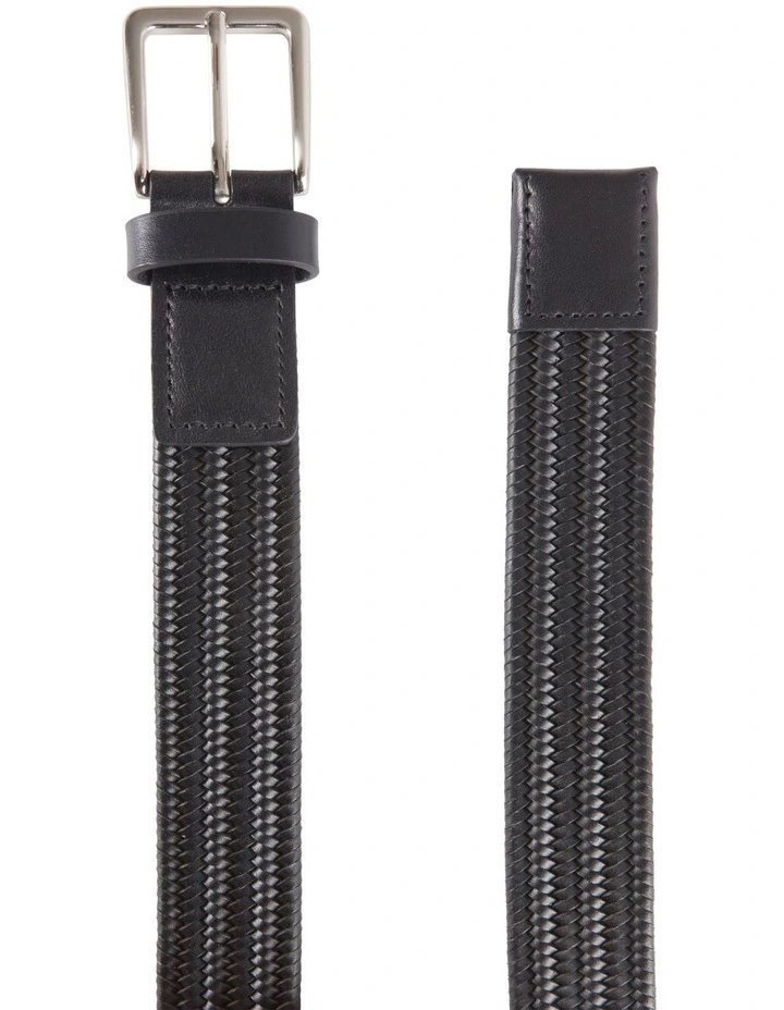 Van Heusen Woven Stretch Belt In Black 1 Van Heusen Woven Stretch Belt In Black