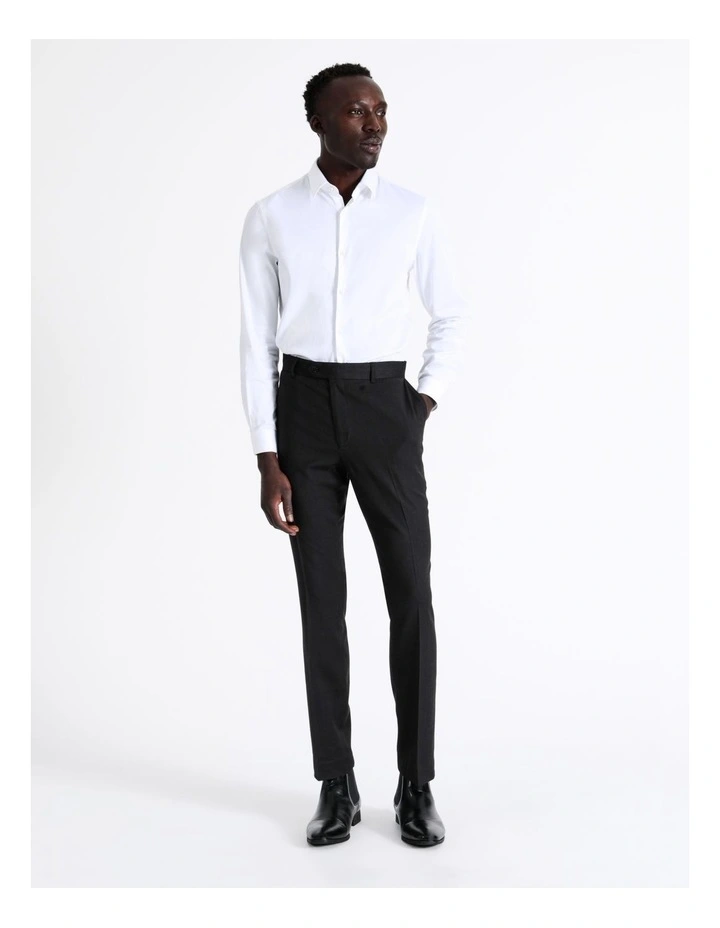 Slim Pin Dot Trouser In Black 3 Slim Pin Dot Trouser In Black - Image 3