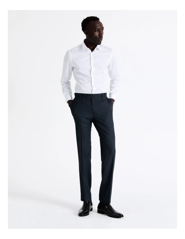 Tailored Texture Trouser In Blue 1 Tailored Texture Trouser In Blue