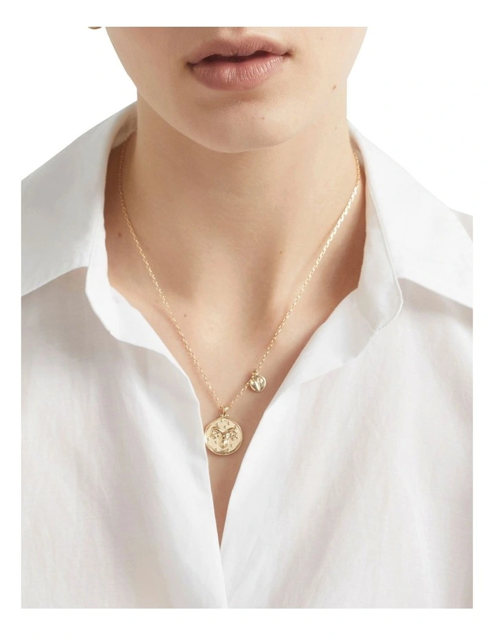 Aries Zodiac Necklace In Gold 2 Aries Zodiac Necklace In Gold - Image 2