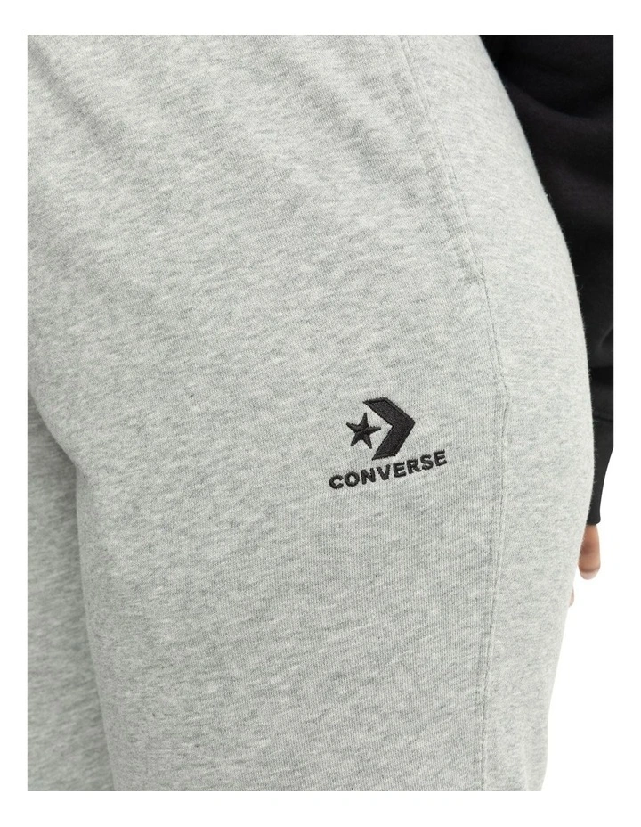Converse Go-To Embroidered Star Chevron French Terry Sweatpant In Grey 4 Converse Go-To Embroidered Star Chevron French Terry Sweatpant In Grey - Image 4