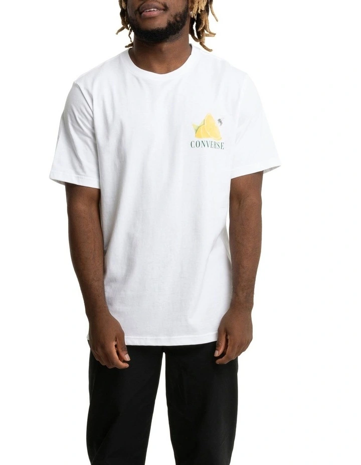 Converse Fresh Lemon Graphic Tee In White 1 Converse Fresh Lemon Graphic Tee In White