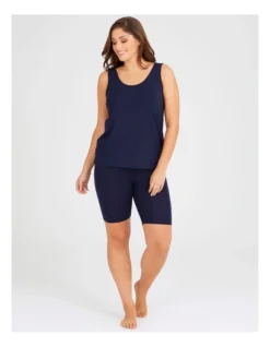 Bamboo Anti Chafe Crop Short In Dark Indigo -Myer Clothing Shop 942036310 3 720x928