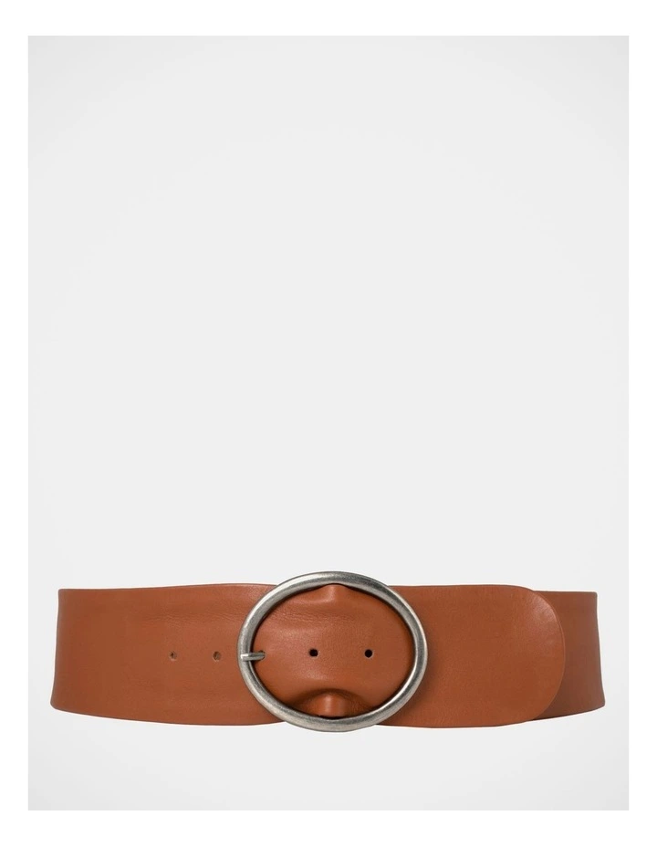 Basque Peyton Leather Belt In Tan 2 Basque Peyton Leather Belt In Tan - Image 2