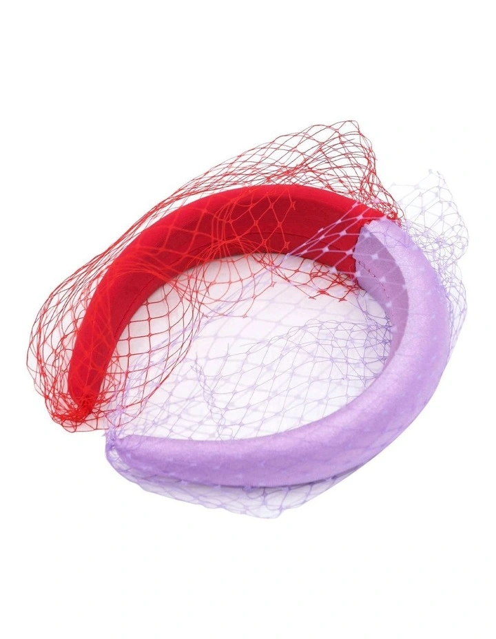 Padded Headband With Veil In Assorted 3 Padded Headband With Veil In Assorted - Image 3
