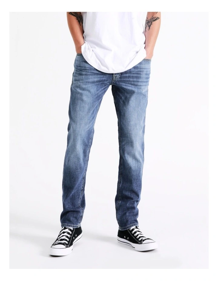 Jack & Jones Tim Vintage 097 Jeans In Blue Denim 4 Jack & Jones Tim Vintage 097 Jeans In Blue Denim - Image 4