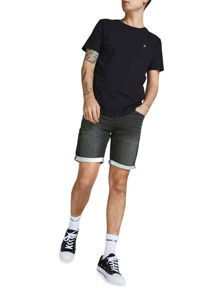 Jack & Jones Rick Icon 693 Jean Shorts In Blue Denim 3 Jack & Jones Rick Icon 693 Jean Shorts In Blue Denim - Image 3