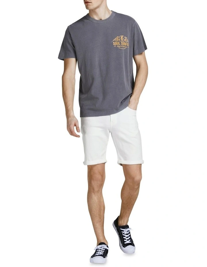 Jack & Jones Rick Icon Coloured Denim Shorts In White 2 Jack & Jones Rick Icon Coloured Denim Shorts In White - Image 2