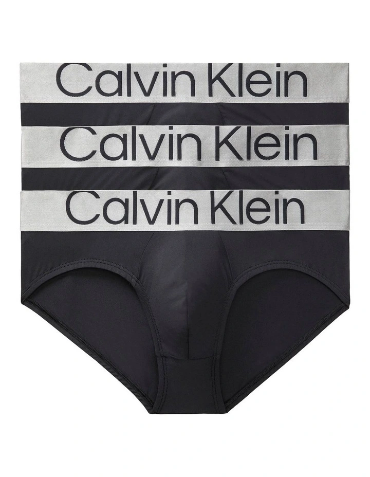 Calvin Klein Reconsidered Steel Low Rise Microfibre Briefs 3 Pack In Black 1 Calvin Klein Reconsidered Steel Low Rise Microfibre Briefs 3 Pack In Black
