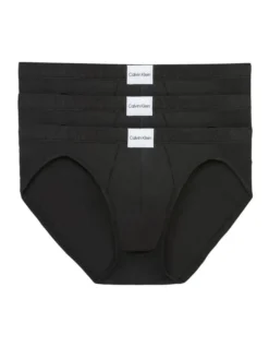 Calvin Klein Pure Cotton Stretch Bikini Briefs 3 Pack In Black