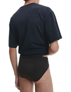 Calvin Klein Pure Cotton Stretch Bikini Briefs 3 Pack In Black -Myer Clothing Shop 942248980 3 720x928