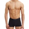 Calvin Klein Monolith Low Rise Cotton Trunk In Black
