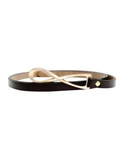 London Mood Leather Tie Belt In Black