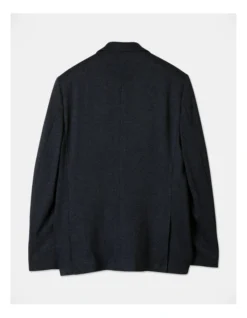 Tailored Puppytooth Knit Suit Jacket In Denim -Myer Clothing Shop 942282730 5 720x928