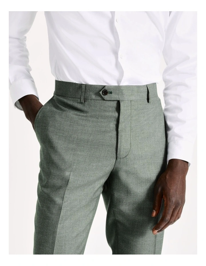 Slim Marle Herringbone Suit Pant In Olive 4 Slim Marle Herringbone Suit Pant In Olive - Image 4