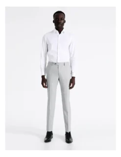 Tailored Plain Marle Suit Pant In Grey