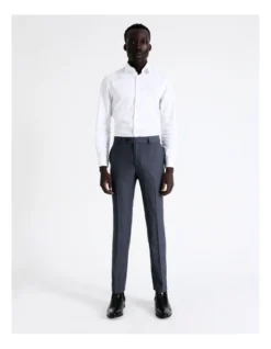 Slim Marle Herringbone Suit Pant In Denim