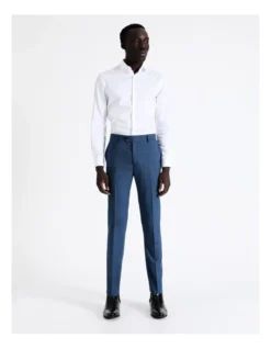 Slim Puppytooth Suit Pant In Blue -Myer Clothing Shop 942284260 3 720x928