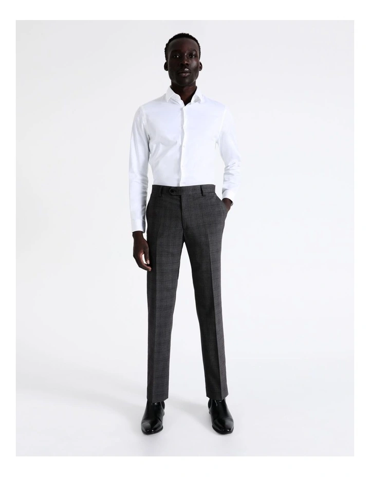 Tailored Prince Of Wales Check Suit Pant In Charcoal 1 Tailored Prince Of Wales Check Suit Pant In Charcoal