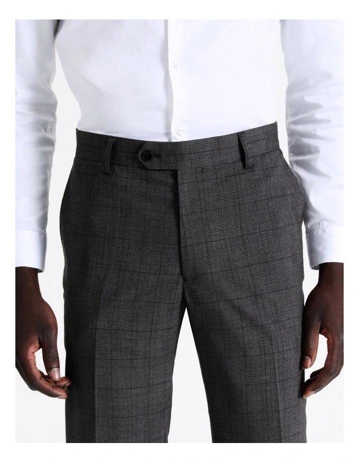 Tailored Prince Of Wales Check Suit Pant In Charcoal 4 Tailored Prince Of Wales Check Suit Pant In Charcoal - Image 4