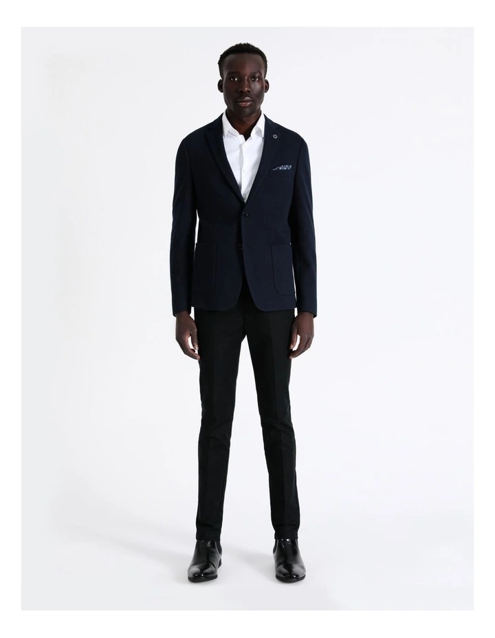 Pique Knit Blazer In Navy 2 Pique Knit Blazer In Navy - Image 2