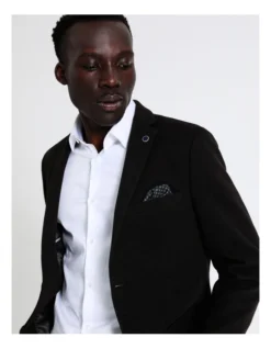 Pique Knit Blazer In Black -Myer Clothing Shop 942285160 5 720x928