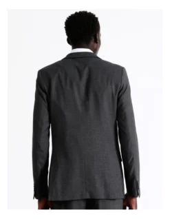 Tailored Birdseye Suit Jacket In Charcoal -Myer Clothing Shop 942327280 6 1 720x928
