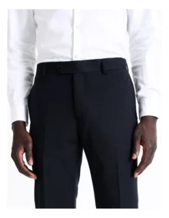 Tailored Birdseye Suit Pant In Navy -Myer Clothing Shop 942327550 3 1 720x928