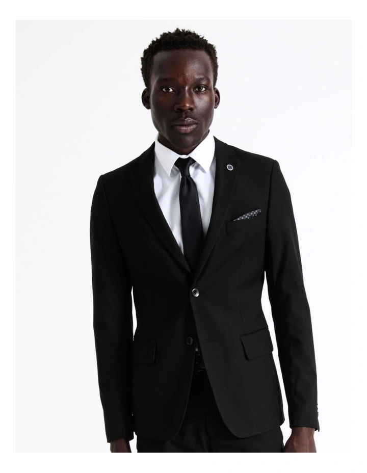 Slim Twill Suit Jacket In Black 1 Slim Twill Suit Jacket In Black