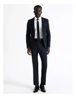 Slim Birdseye Suit Jacket In Navy -Myer Clothing Shop 942328180 5 1 720x928