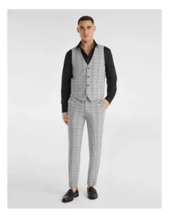 Monza Check Waistcoat In Grey -Myer Clothing Shop 942748120 5 720x928