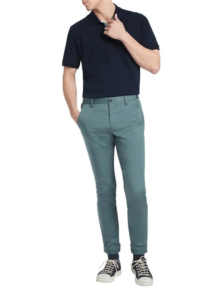 Baltic Chino In Washed Teal 2 Baltic Chino In Washed Teal - Image 2