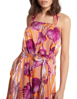 Monsteria Moments Halter Neck Jumpsuit In Orange Multi -Myer Clothing Shop 943084720 4 720x928