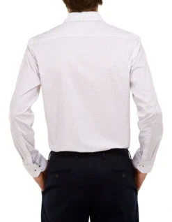 Brooksfield Micro Geo Print Regular Fit Business Shirt In Wine 6 Brooksfield Micro Geo Print Regular Fit Business Shirt In Wine -Myer Clothing Shop 943183810 3 720x928