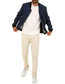 Brooksfield Herringbone Bomber Jacket In Navy 7 Brooksfield Herringbone Bomber Jacket In Navy -Myer Clothing Shop 943185070 4 720x928