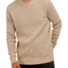 Brooksfield Crew Neck Knit Sweater In Beige